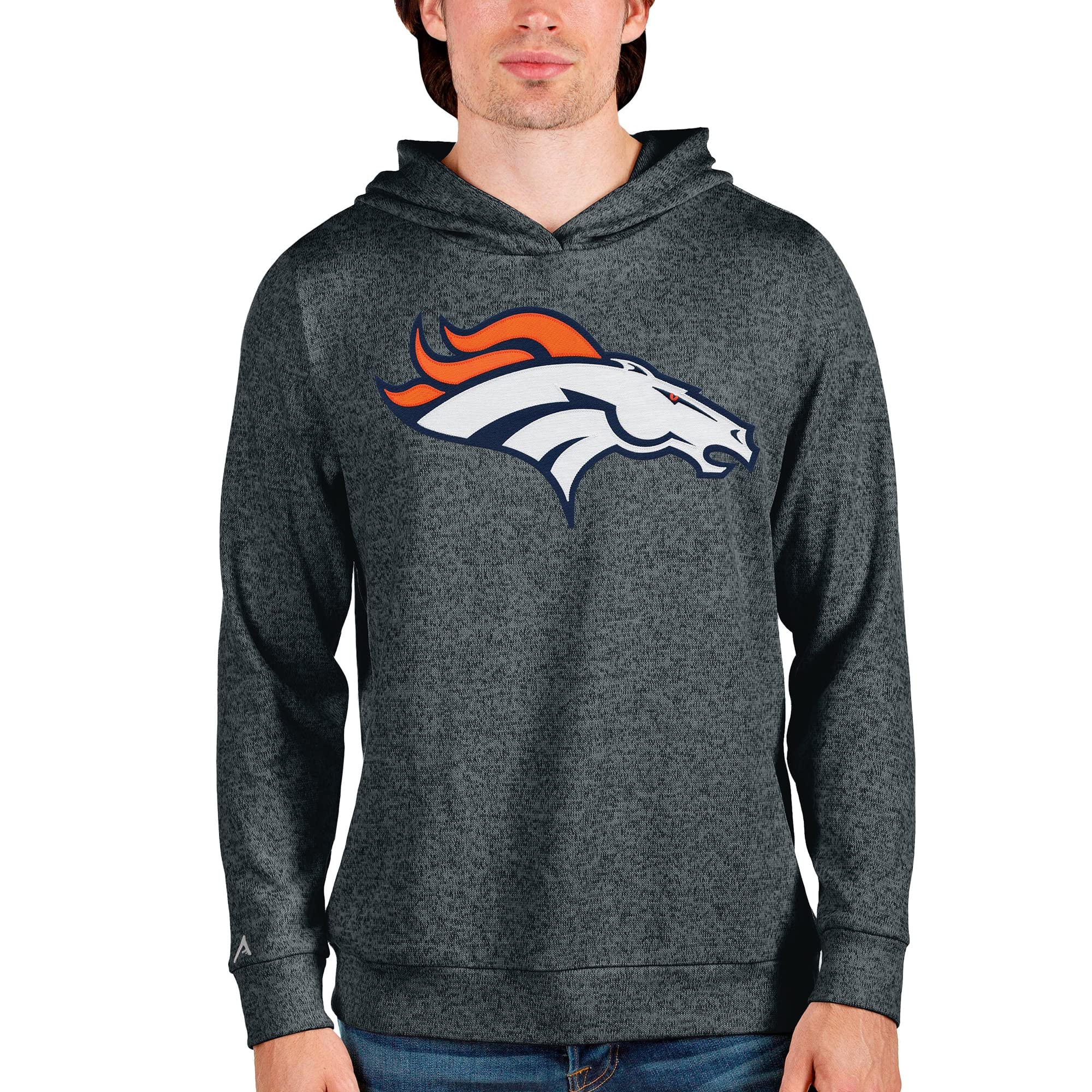 Antigua Men's Heathered Absolute Pullover Hoodie - Soft Fleece Sweatshirt for Casual Wear & Outdoor Activities | Comfortable & Stylish Men's Hooded Sweater