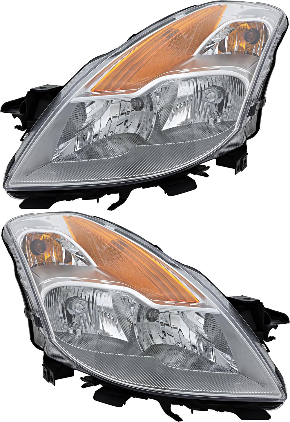 Nissan Altima Coupe Headlight Assembly Replacement - Halogen Headlamp Set for Driver & Passenger Side (2008-2009 Models) | Perfect for Night Driving & Foggy Conditions