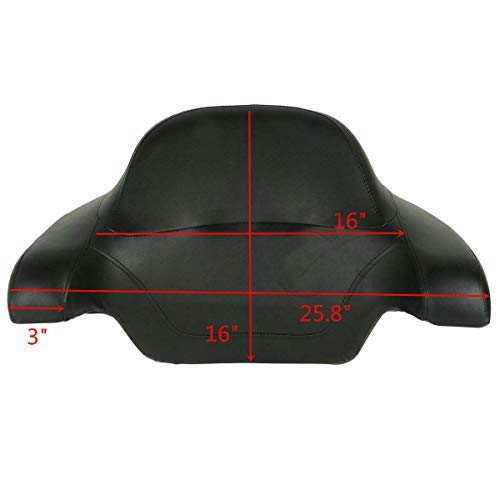 TCT-MOTORPARTS Chopped Tour Pack & Solo Mounting Rack Backrest for Harley Touring Street Glide & Road King (2014-2025) - Perfect for Long Rides & Custom Motorcycle Upgrades