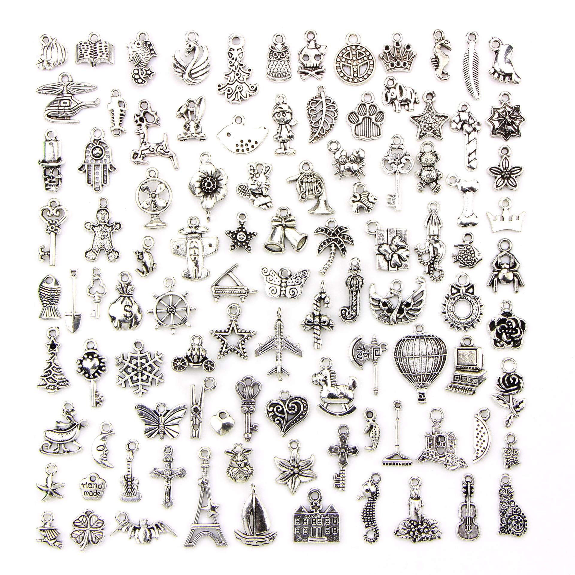100 Pcs Jewelry Making Charms - Assorted Beads & Pendants for DIY Bracelets, Necklaces - Craft Supplies for Handmade Jewelry | Perfect for Gifts, Party Favors, and DIY Projects