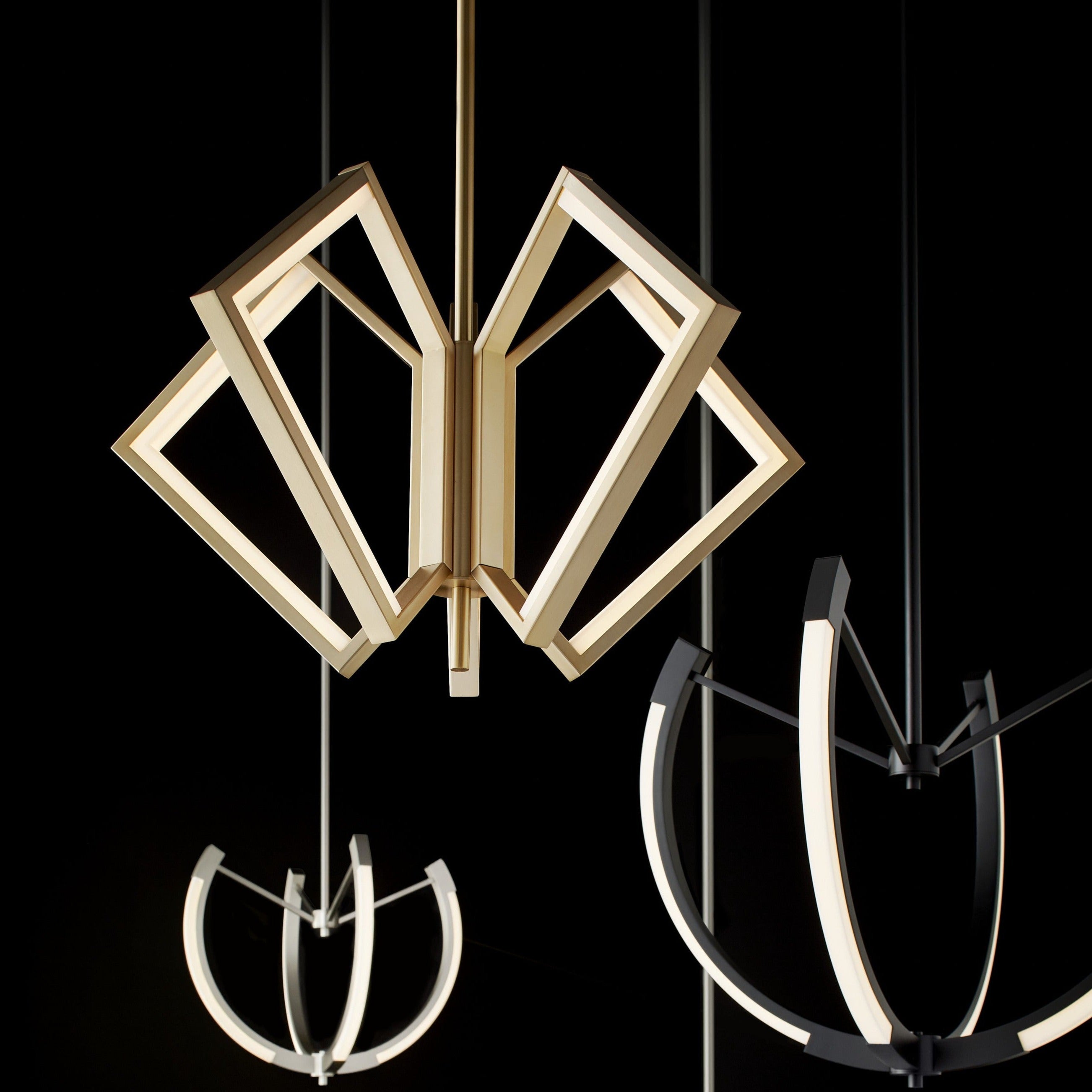 Oxygen ACADIA 3 6143 40 Modern LED 30-Inch Chandelier - 3000K Warm White Light - Aged Brass Finish - Perfect for Dining Room, Living Room & Bedroom Lighting