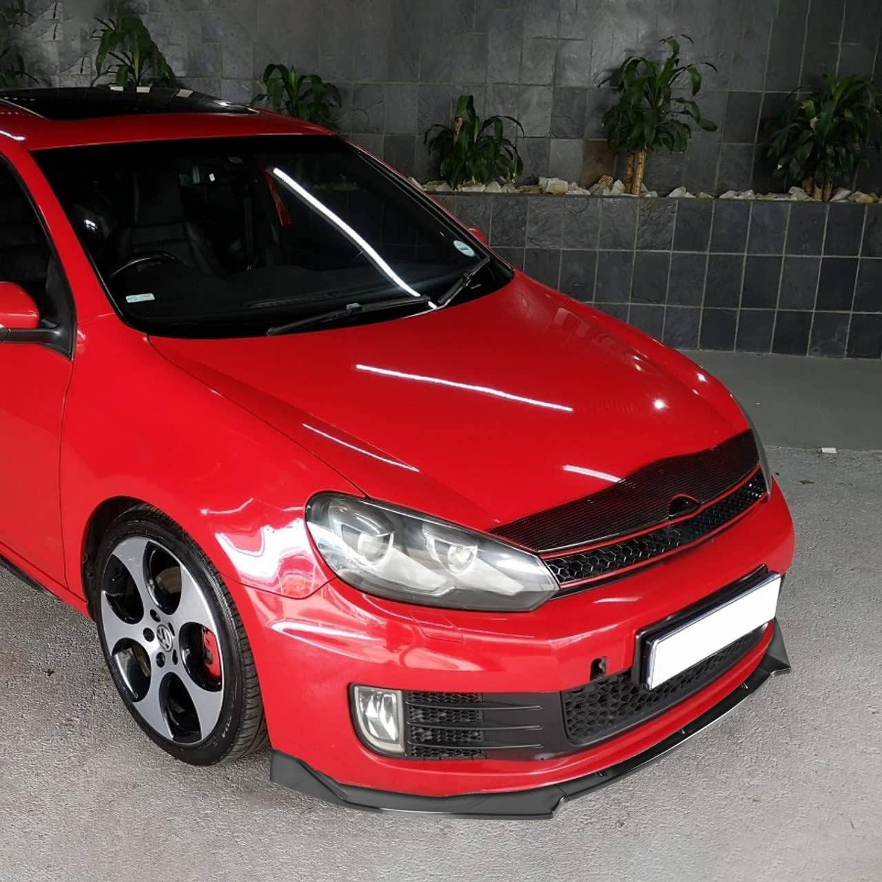Glossy Black 3-Piece Front Lip Spoiler for 2010-2013 Volkswagen Golf 6 GTI - Enhance Style & Aerodynamics - Perfect for Street Racing & Car Shows