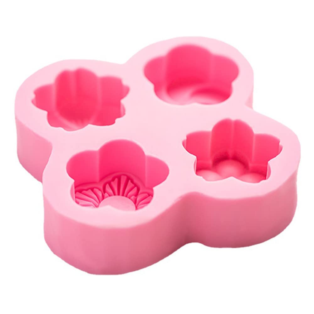 Cherry Blossom Silicone Candle Mold - 3D Floral Candle Making Kit for DIY Soy Wax, Incense, Soap, Chocolate & Cake Decorations - Perfect for Home Decor, Wedding Favors & Relaxation Gifts