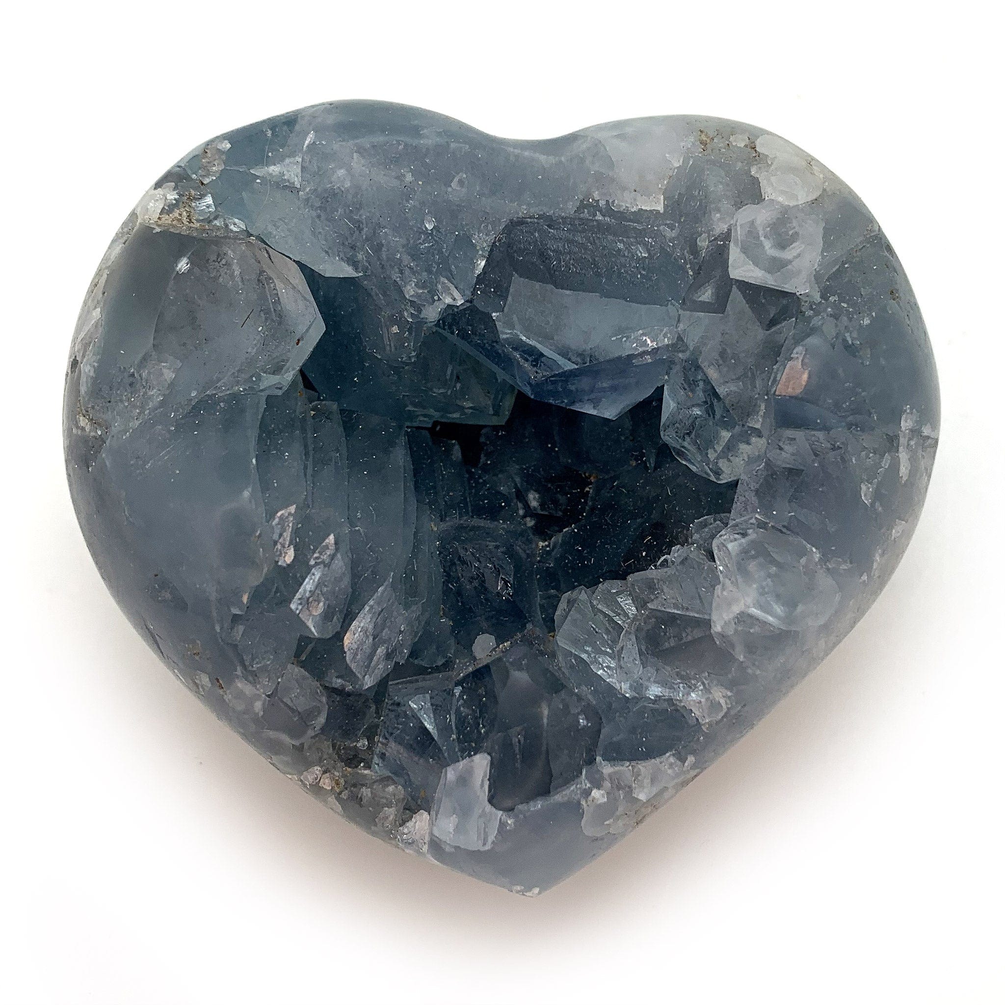 Celestite Heart Crystal - Natural Healing Stone for Love & Peace - Perfect for Meditation, Home Decor & Spiritual Gifts