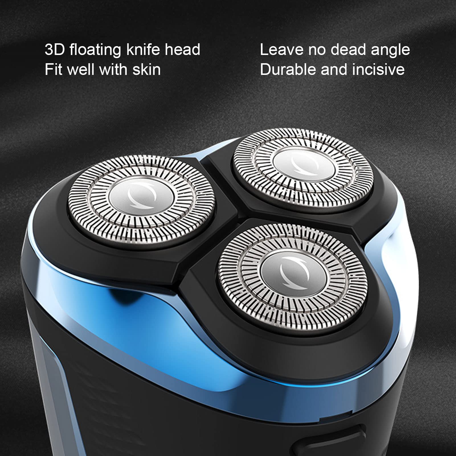 Best Electric Shaver for Men - Wet & Dry Cordless Rechargeable Razor with 3D Floating Head, 600mAh Battery, USB Charging & Waterproof Design - Perfect for Travel, Gym & Daily Beard Trimming