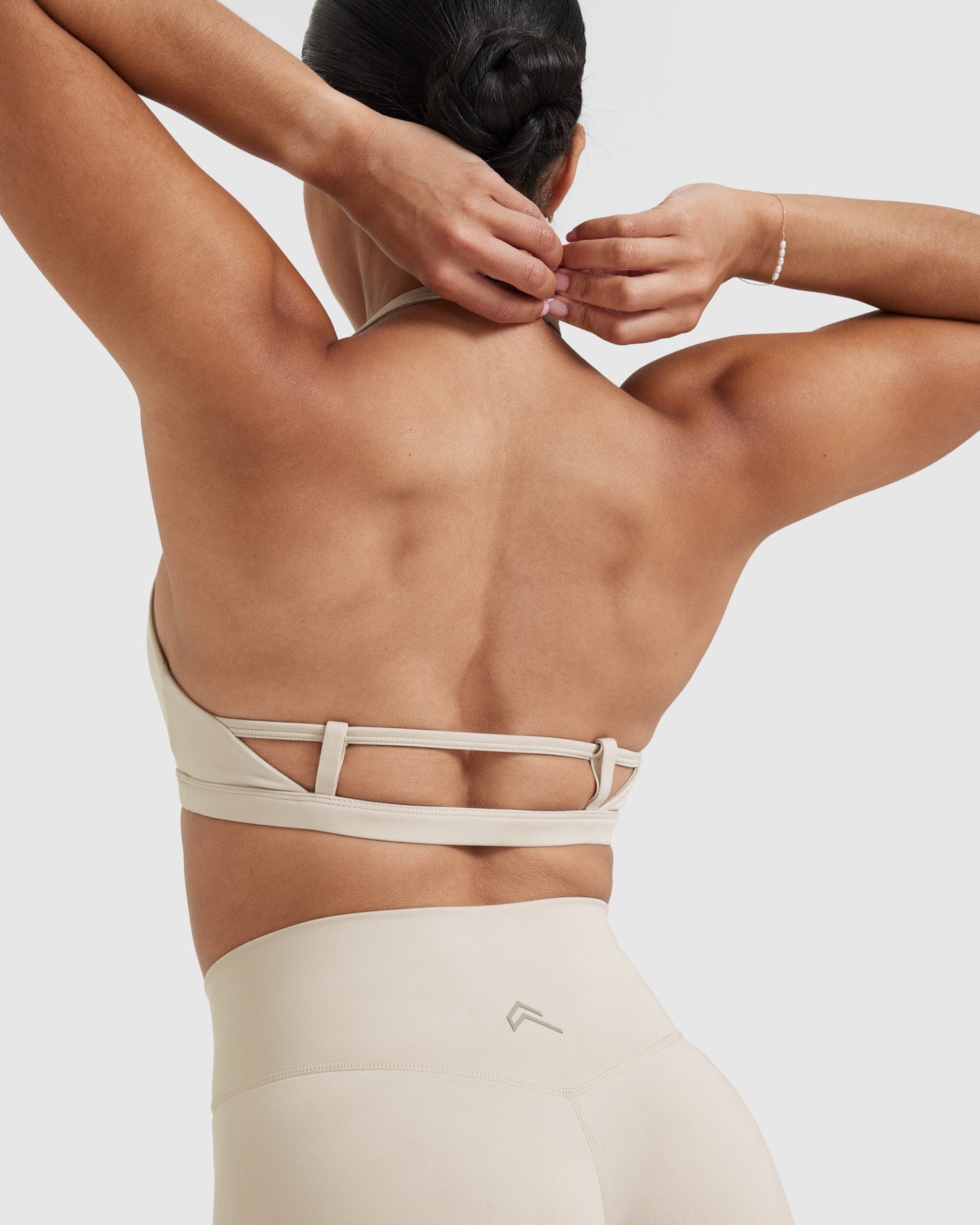 Timeless Strappy Bralette in Sand - Comfortable Wireless Lace Bralette for Women | Perfect for Everyday Wear, Yoga, and Layering Under Sheer Tops