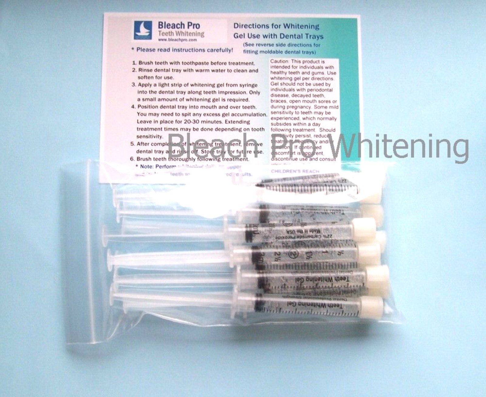Professional Teeth Whitening Gel Syringe Kit - 22% Carbamide Peroxide, 10 x 3ml Dental Bleaching Syringes for Brighter Smile | At-Home Teeth Whitening Treatment for Coffee & Wine Stains Removal