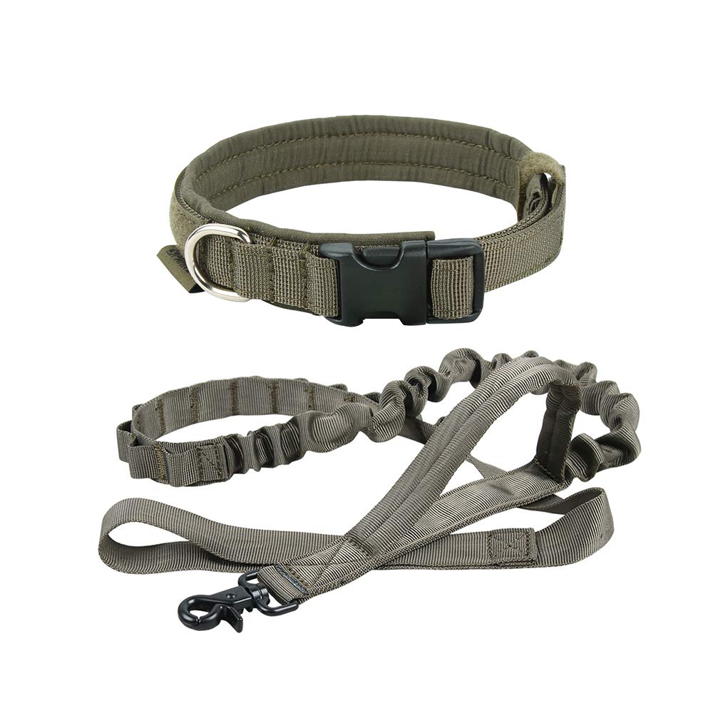 **XS Adjustable Nylon Puppy Dog Collar & Bungee Tactical Leash with Handle – Perfect for Small Dogs, Training, and Outdoor Adventures**