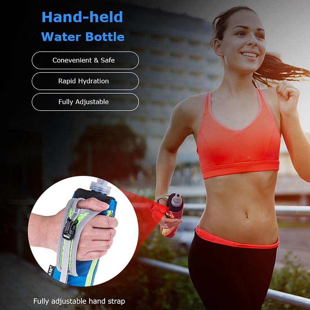 Aonijie 500ml Running Water Bottle with Hand Strap - Hydration Pack for Jogging & Hiking