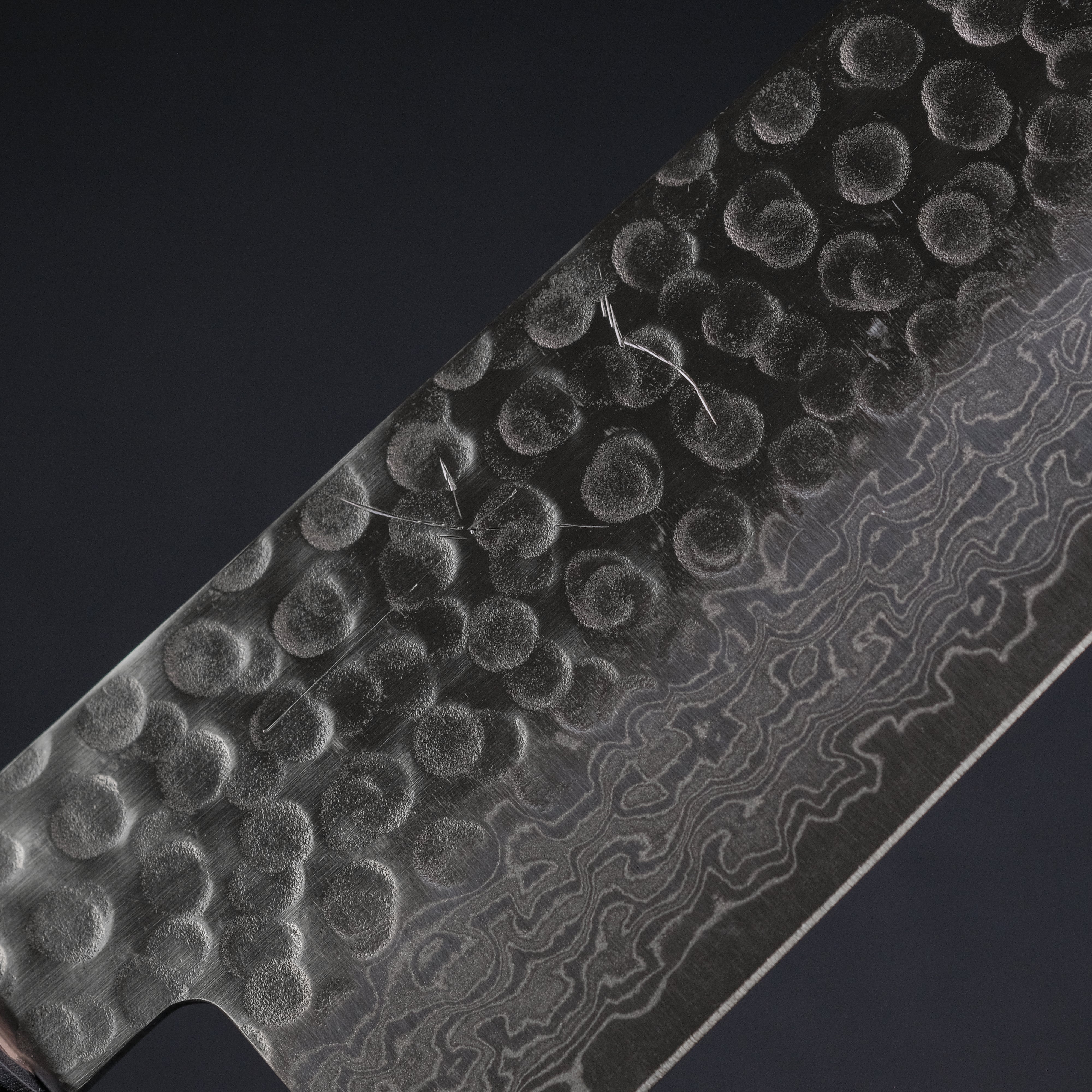 Hitohira HG Tsuchime Damascus Gyuto 240mm Japanese Chef Knife with Walnut Handle - Perfect for Sushi, Meat Slicing & Professional Kitchen Use