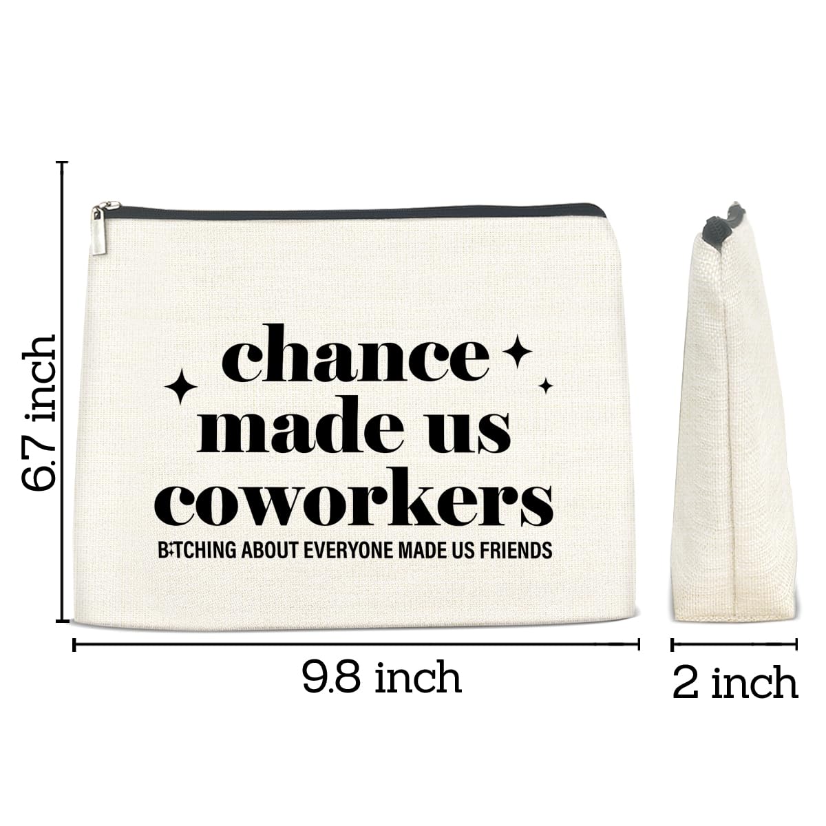 Stylish Makeup Bag for Women - Coworker Gifts, Cosmetic Travel Organizer, Retirement or New Job Present, Zippered Toiletry Pouch for Purse - Perfect for Office Farewells, Travel & Daily Essentials