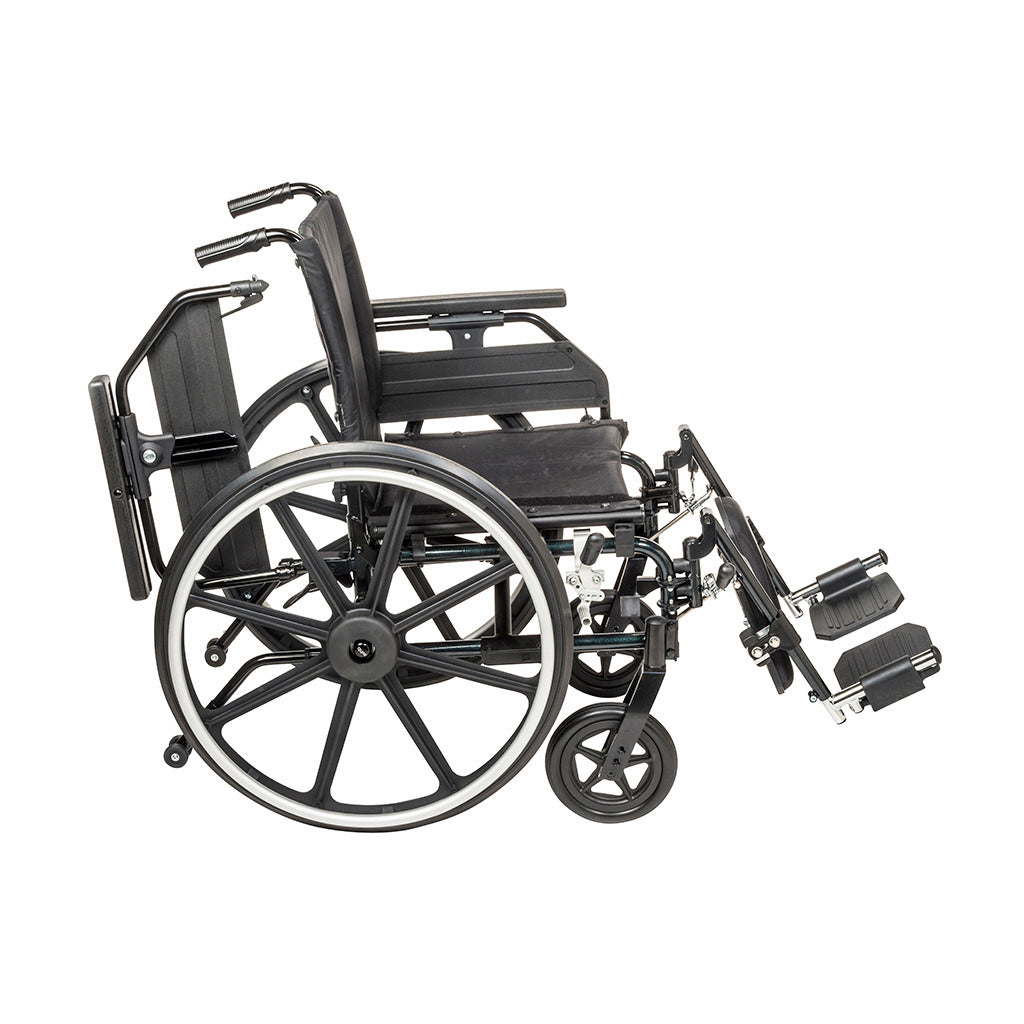 Viper Plus GT Lightweight Wheelchair with Adjustable Universal Arm Rests - Ideal for Indoor & Outdoor Mobility, Travel, and Daily Use