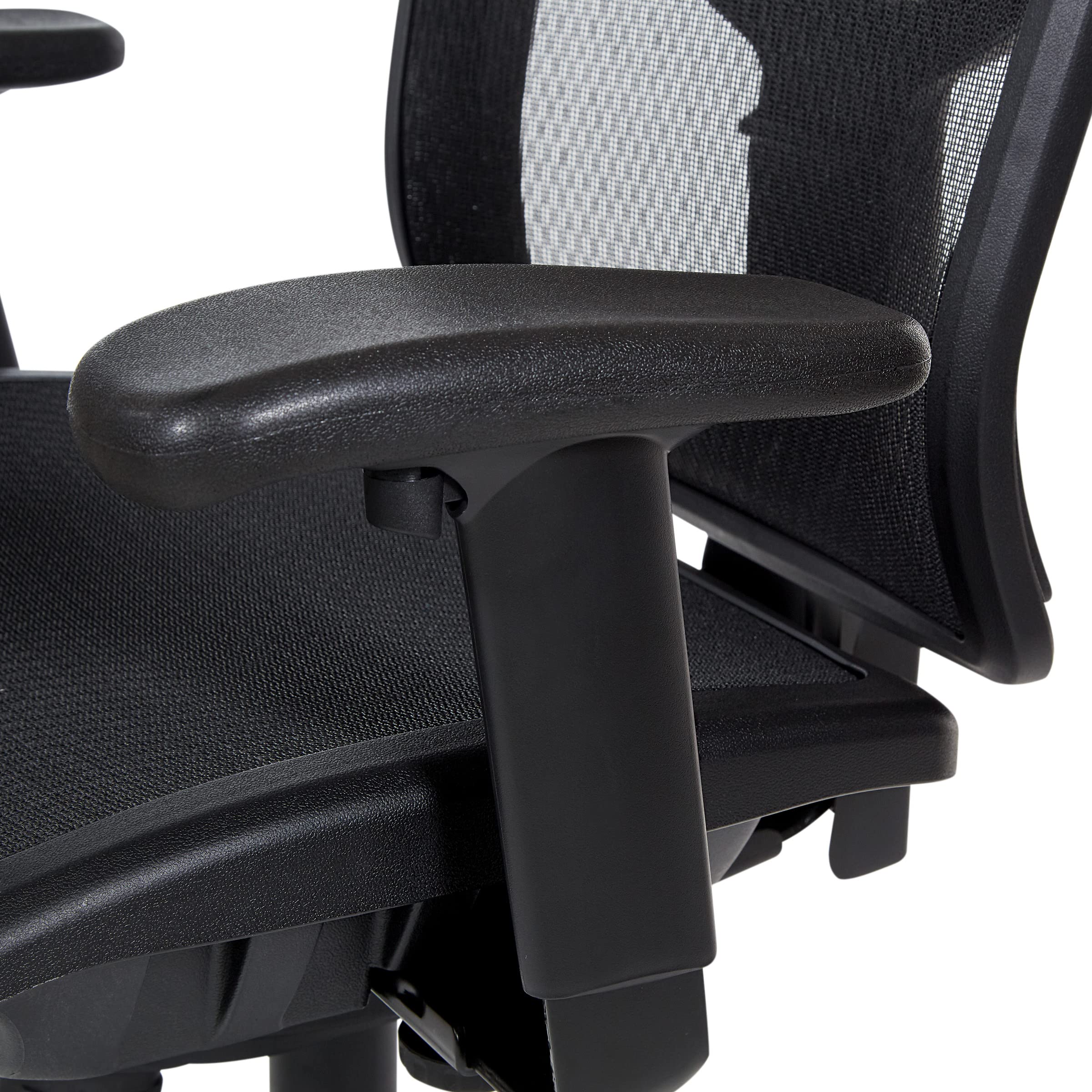 Office Star ProGrid Manager's Office Task Chair - Adjustable Height Arms, Ratchet Back Support & Breathable Mesh Seat - Ergonomic Black Desk Chair for Home Office, Conference Rooms & Workstations