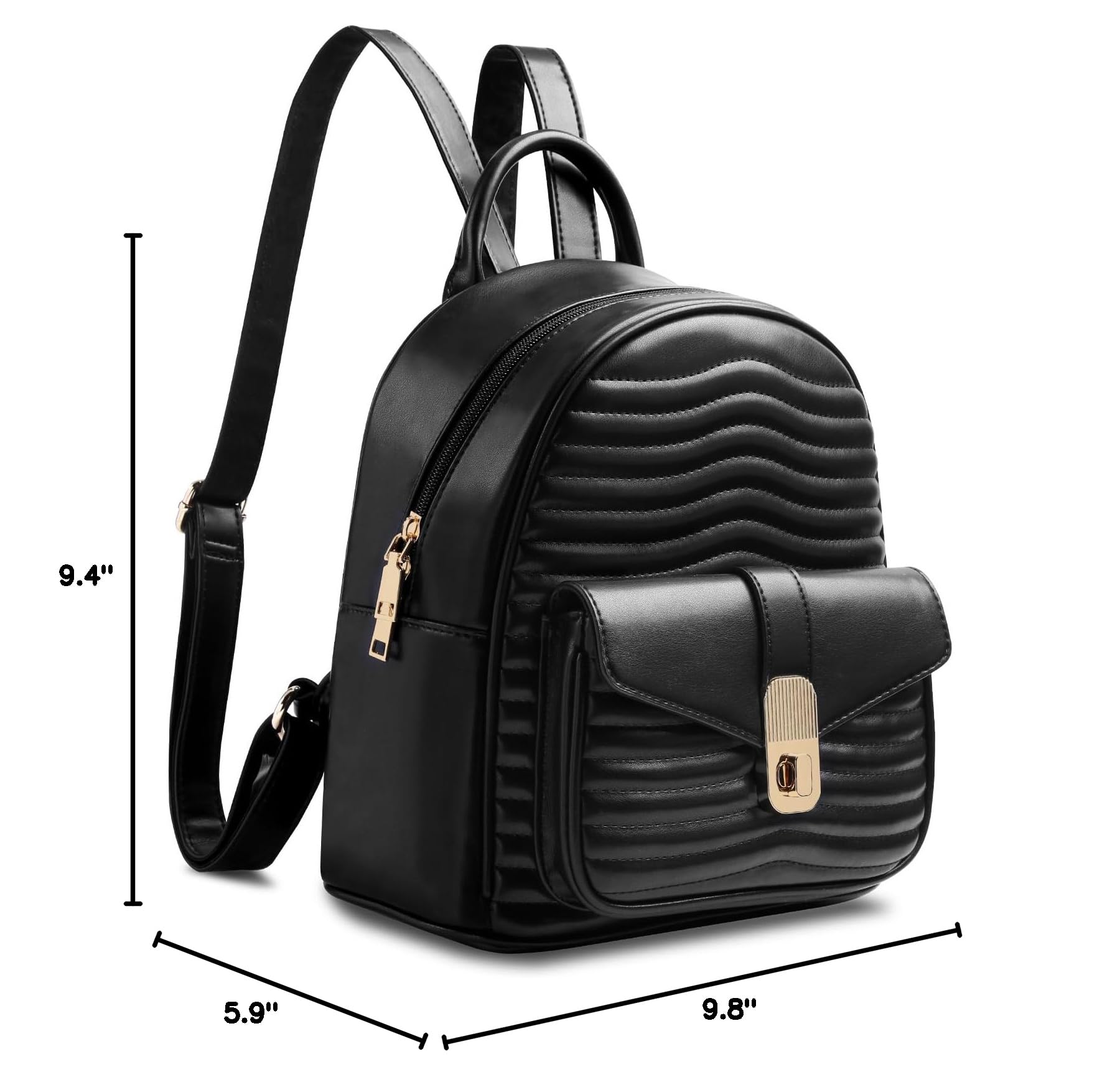 Stylish Mini Leather Backpack Purse for Women - Aesthetic Small Bookbag, Casual Travel Daypack - Perfect for Work, School & Outdoor Adventures
