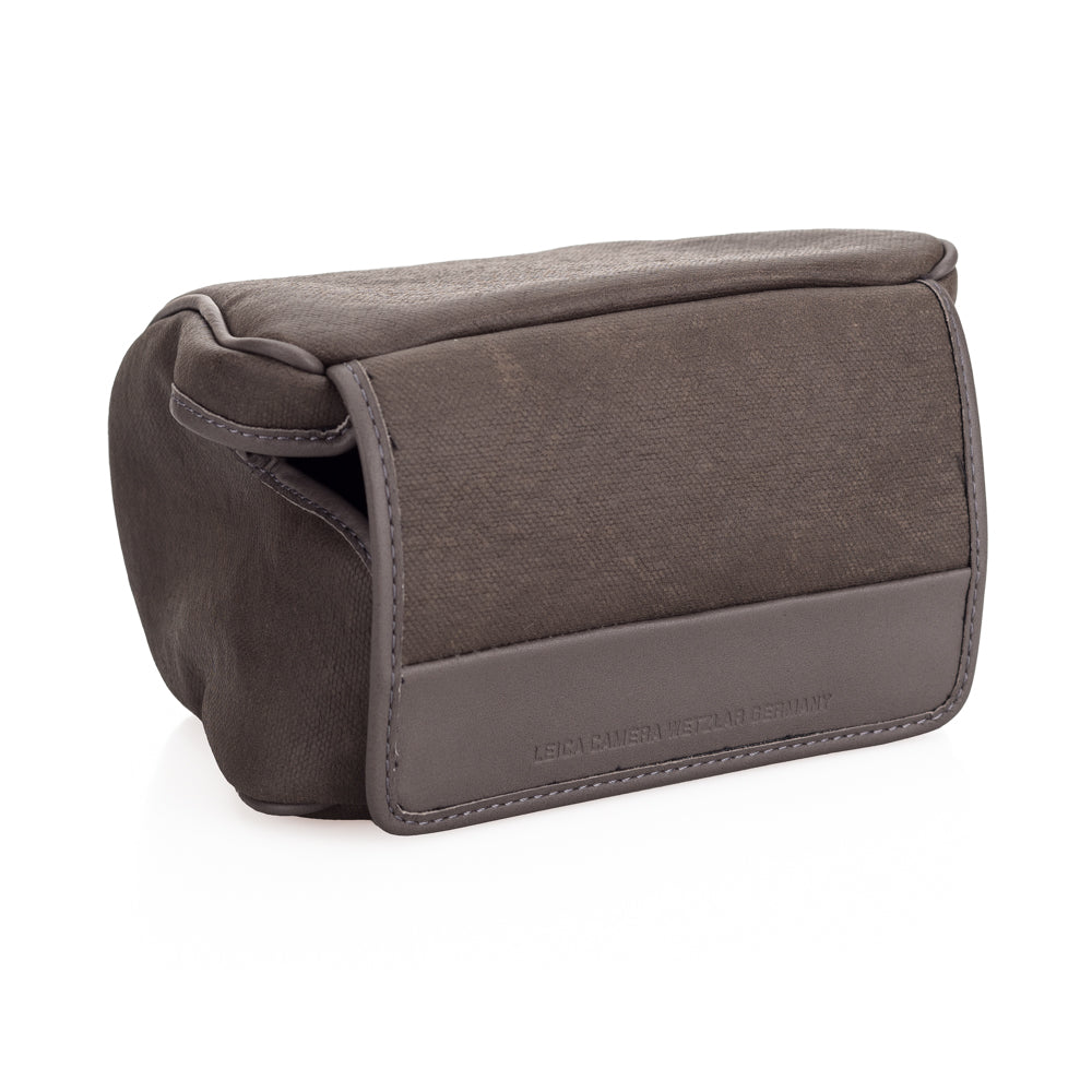 **Leica Q2 Ettas Pouch - Premium Coated Canvas Camera Bag in Stone Grey - Perfect for Travel & Outdoor Photography**
