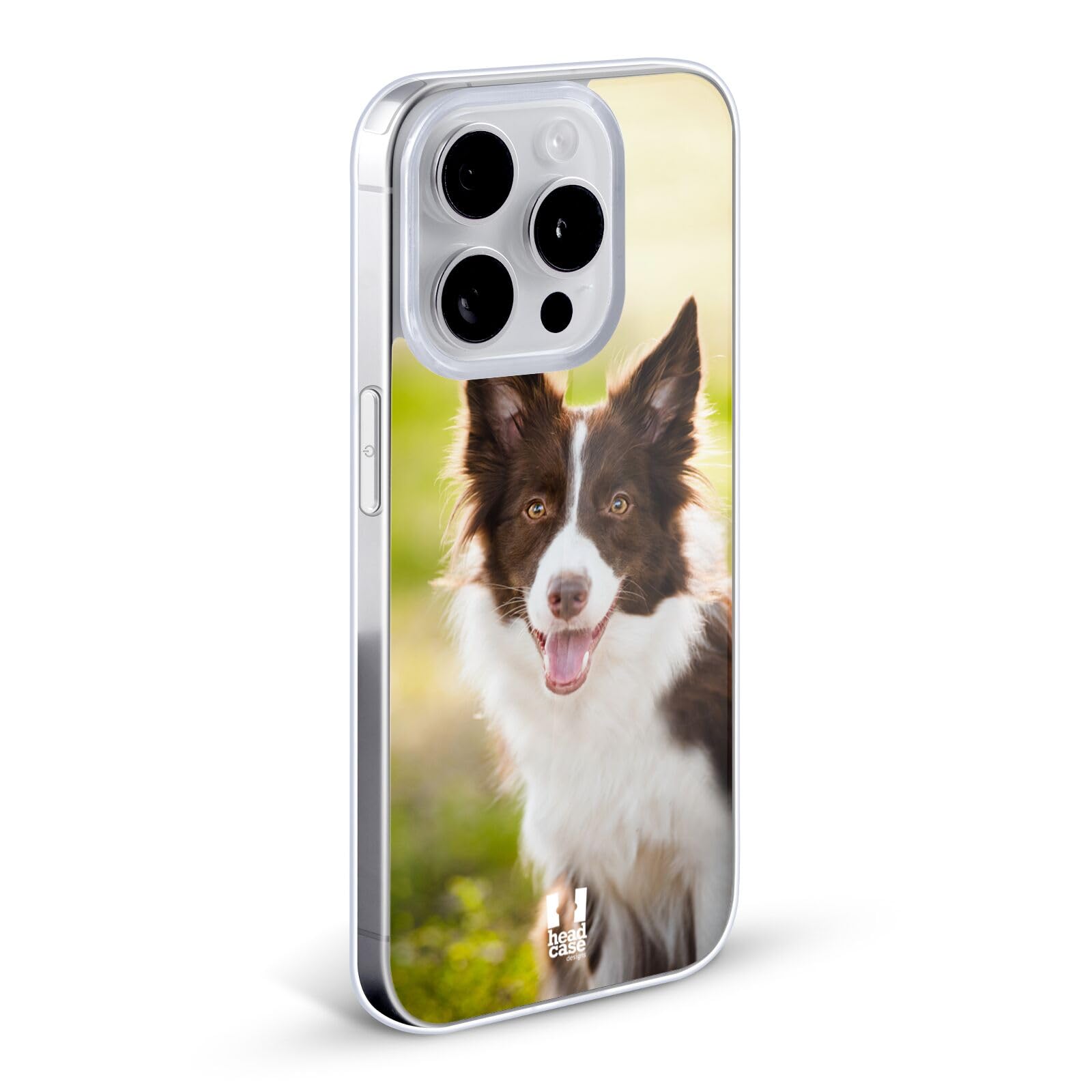 Brown Border Collie in Summer Soft Gel Phone Case - Compatible with Apple iPhone 11 Pro Max | Cute Dog Breed Design | Perfect for Dog Lovers & Outdoor Summer Activities