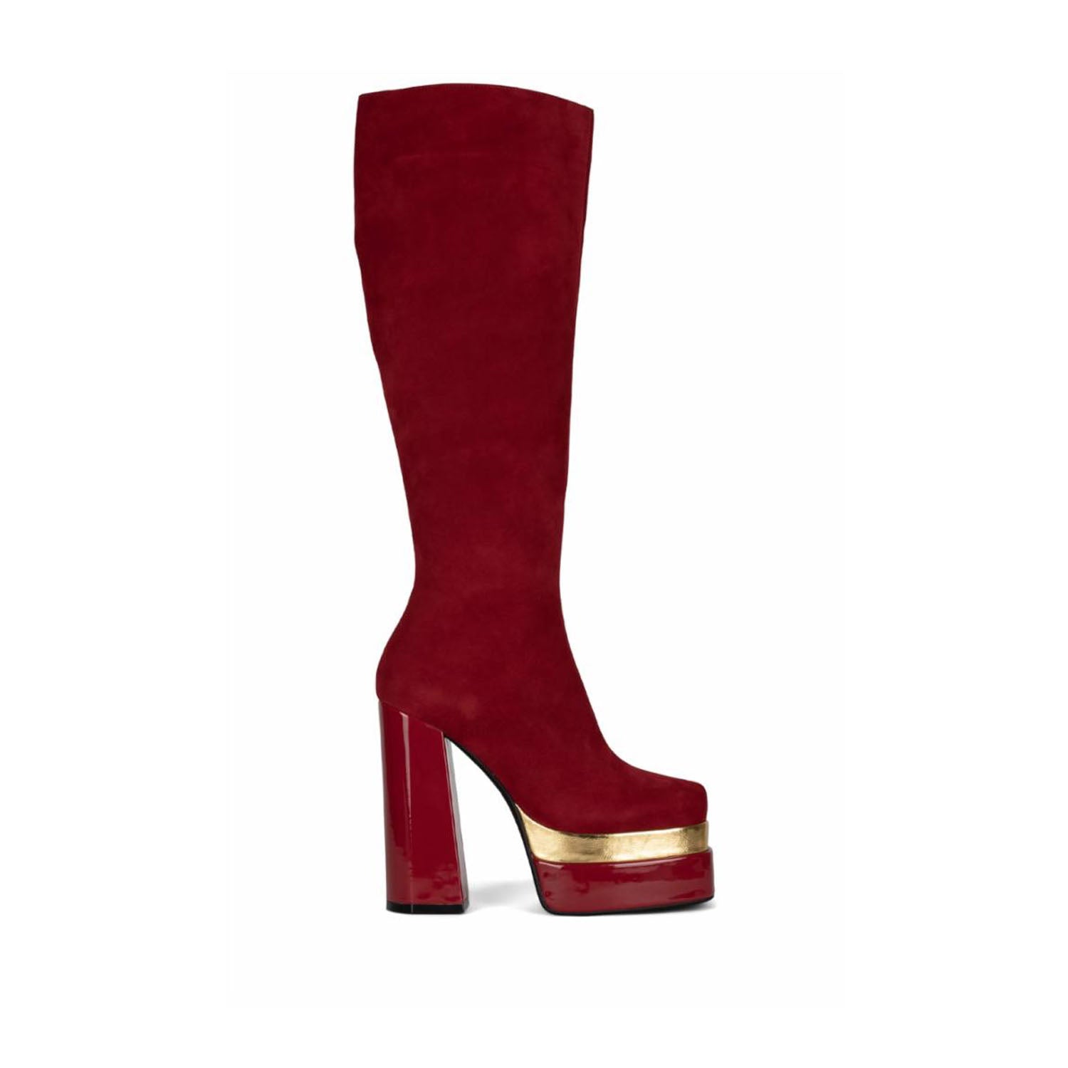 Jeffrey Campbell Women's Dancerama Red M Platform Boots - Fashion Punk Rock Ankle Booties for Women | Perfect for Concerts, Night Out & Street Style