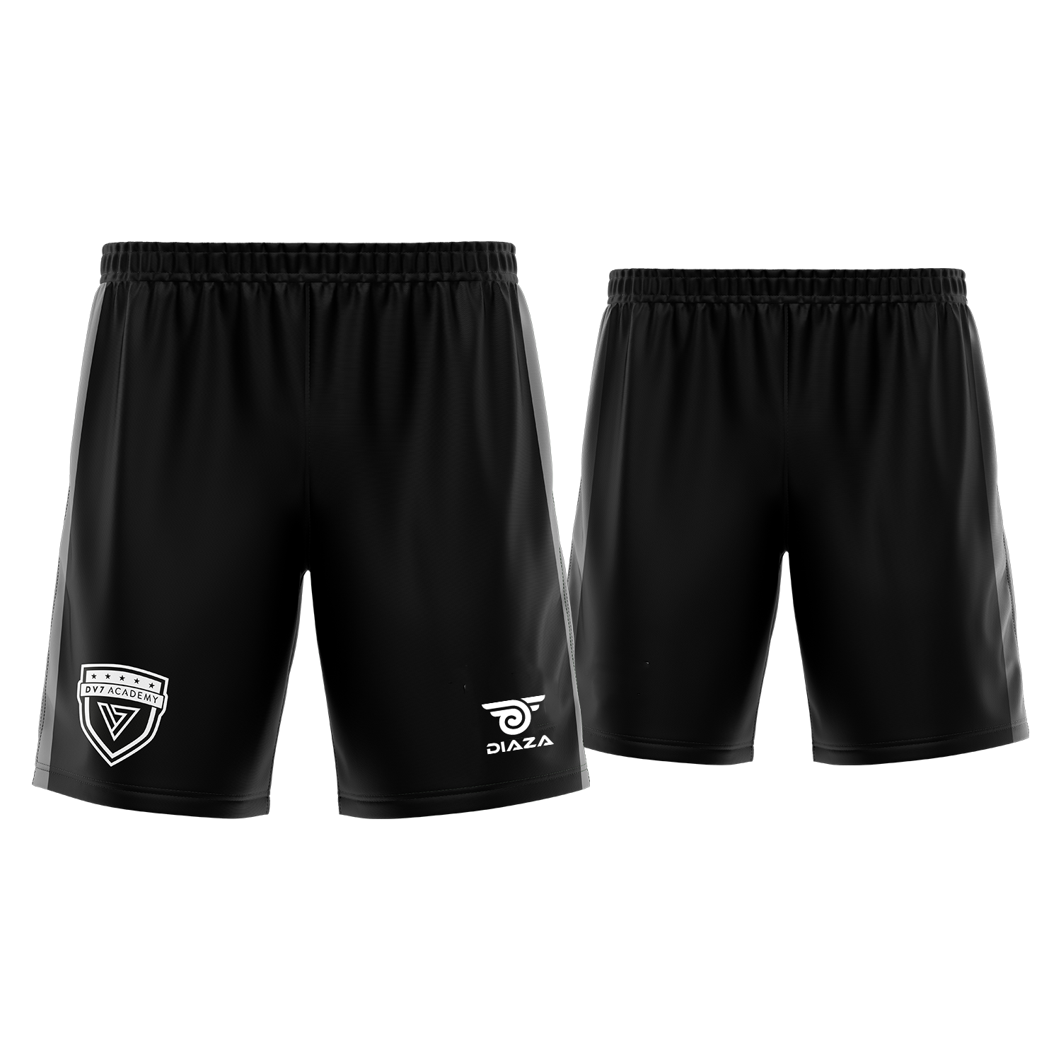 DV7 Performance Shorts - Black - Comfortable & Durable Athletic Shorts for Men & Women - Perfect for Running, Gym, and Casual Wear