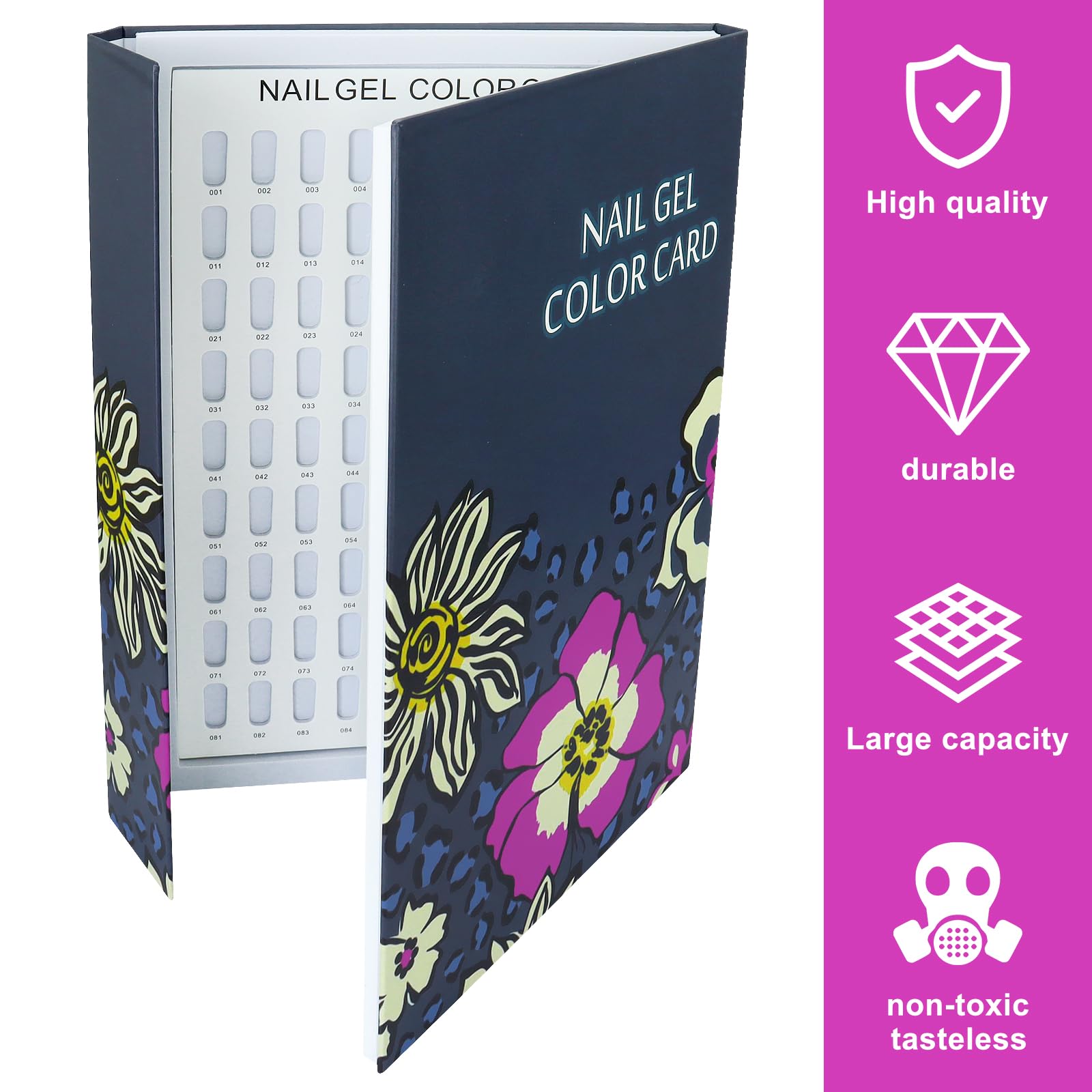 180 Nail Polish Color Swatch Book - Professional Nail Gel Color Chart Display for DIY Nail Art & Salon Use - Perfect for Nail Technicians, Manicurists & Home Nail Care