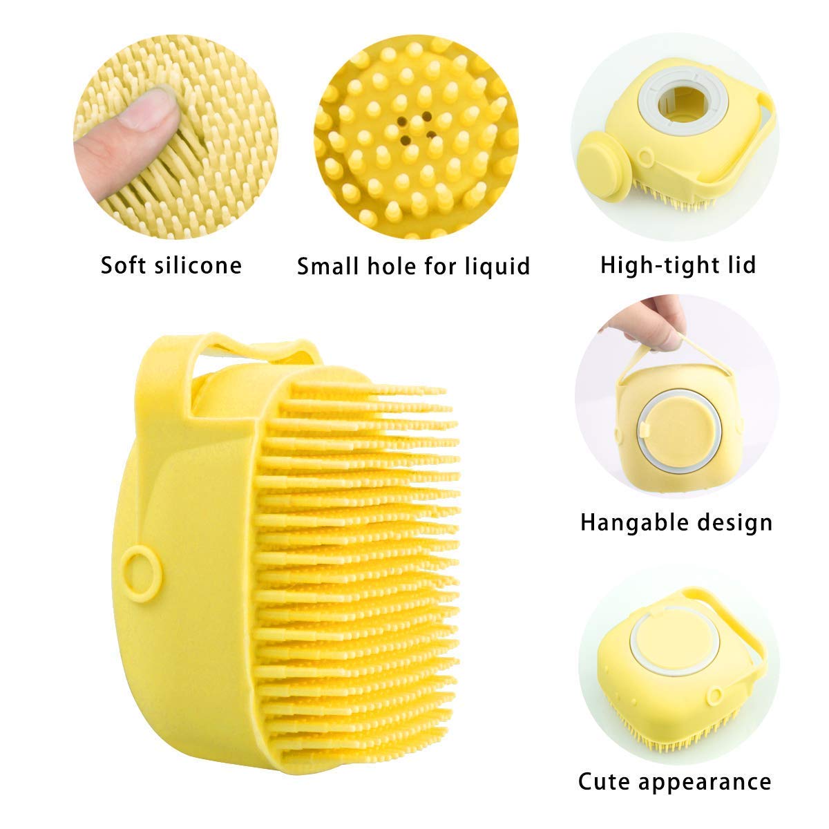 DIPANYA SHOPPE Silicone Exfoliating Body Scrubber & Loofah Brush for Shower - Deep Cleaning Massage Bath Brush with Soap Dispenser - Perfect for Exfoliating Skin, Removing Dead Cells & Relaxing Muscles in Bath or Shower