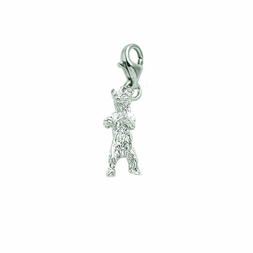 Bear Charm Pendant with Lobster Claw Clasp - Jewelry Making Supplies for DIY Bracelets & Necklaces - Perfect for Crafting, Gifts and Fashion Accessories