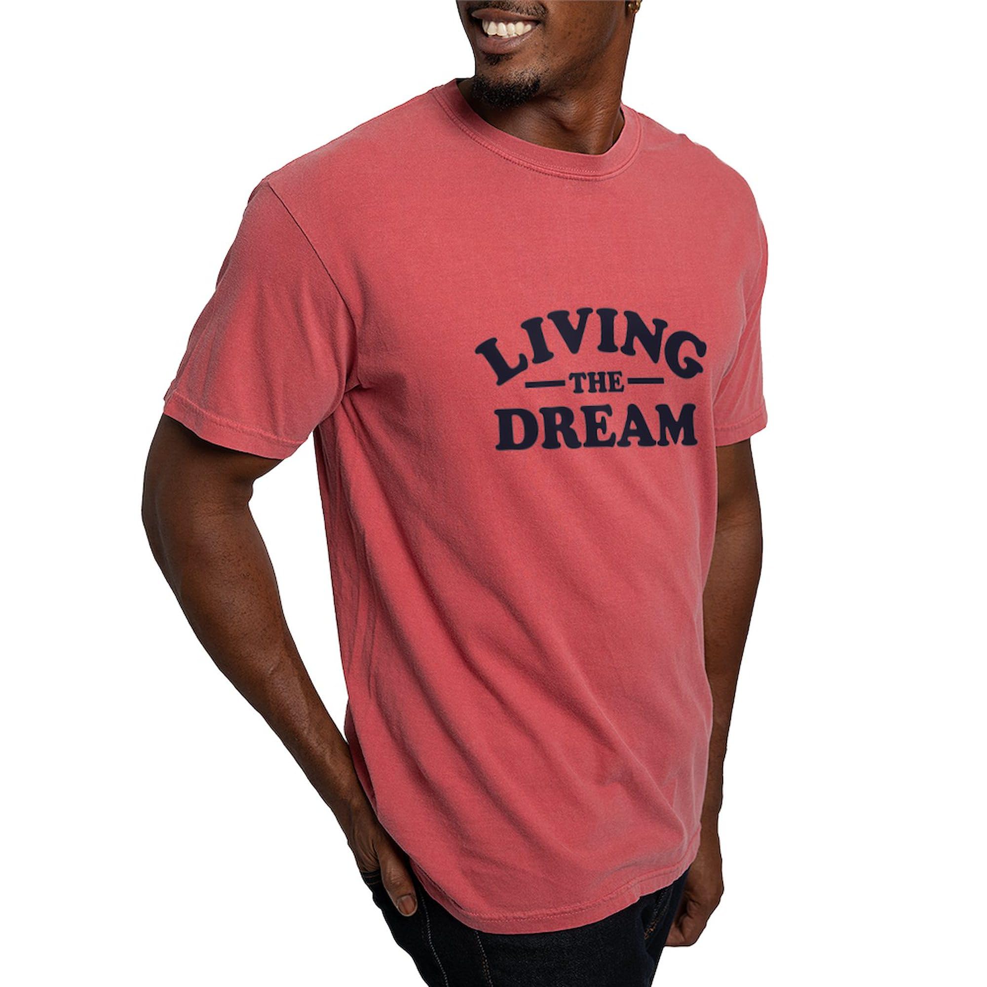 Living The Dream Men's Comfort Colors T-Shirt - Soft Cotton Casual Tee for Everyday Wear, Gifts, and Relaxation