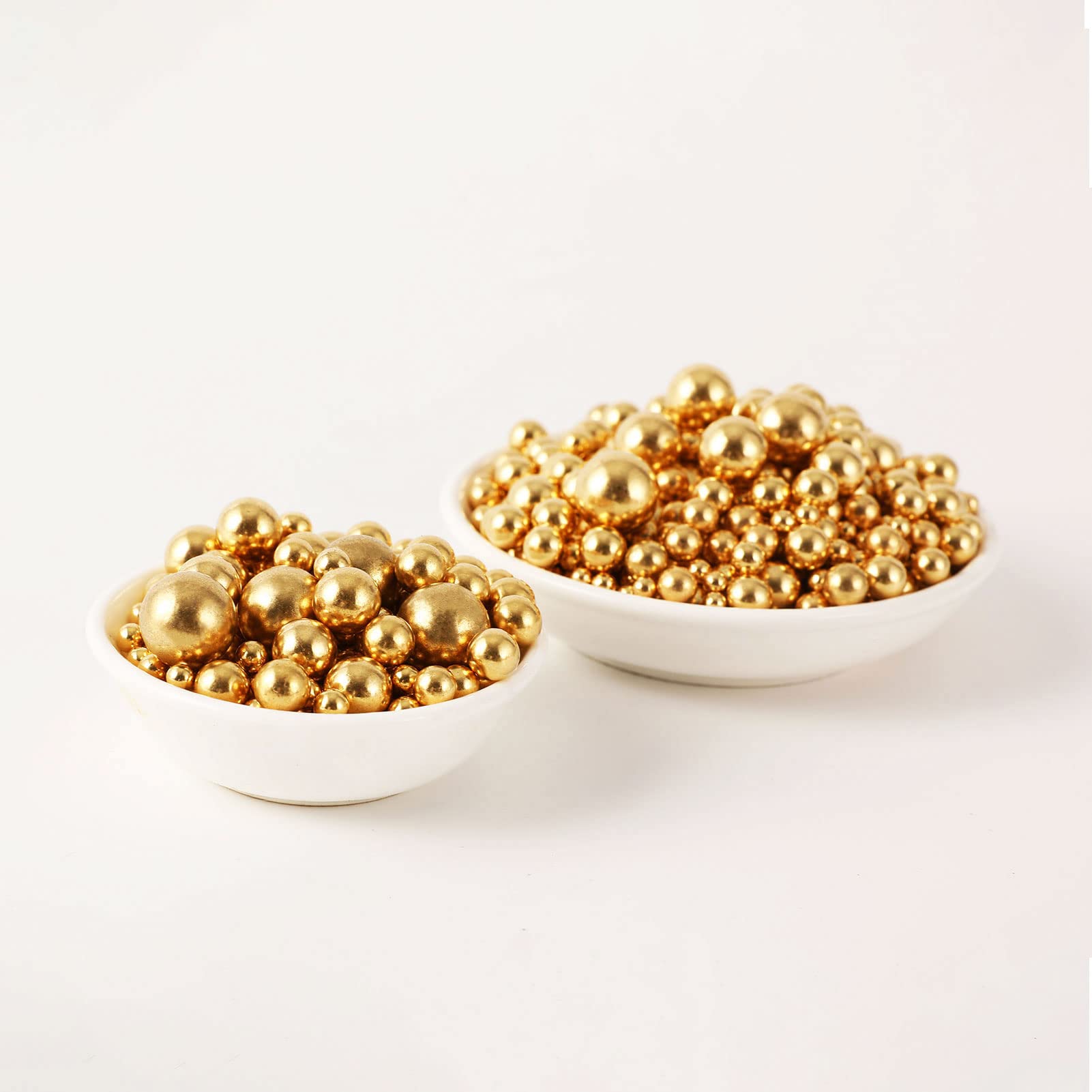 **Kasvan Gold Pearl Sugar Sprinkles - Edible Candy Pearls 130g/4.58 Oz for Cake, Cookie & Ice Cream Decorations - Mix Size Baking Decor - Perfect for Birthday, Wedding & Dessert Toppings**