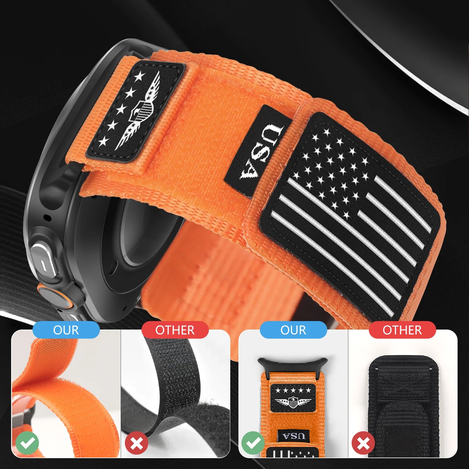 Durable Nylon Military Strap for Samsung Galaxy Watch Ultra - Heavy-Duty Replacement Band for Outdoor, Hiking & Tactical Use