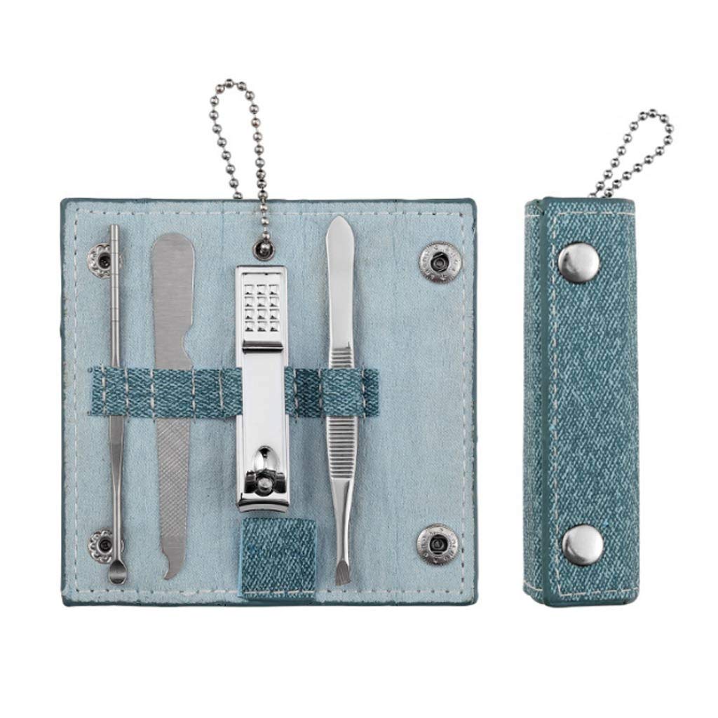 SHYPT 4-Piece Stainless Steel Nail Clipper Set - Professional Manicure Kit with Nail Clippers, Nail File & Cuticle Pusher - Perfect Travel & Home Nail Care Gift Set (Beige) - Ideal for Travel, Home Use & Gifts