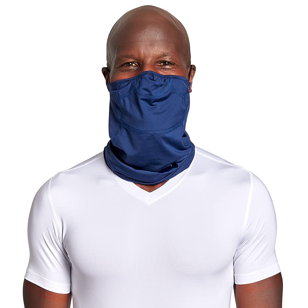 Tommie Copper Infused Face Mask Gaiter - Adjustable with Nose Wire & Rear Cinch - Built-in Face Cover for Outdoor Activities, Hiking & Travel - Breathable Copper Technology for Comfort & Protection