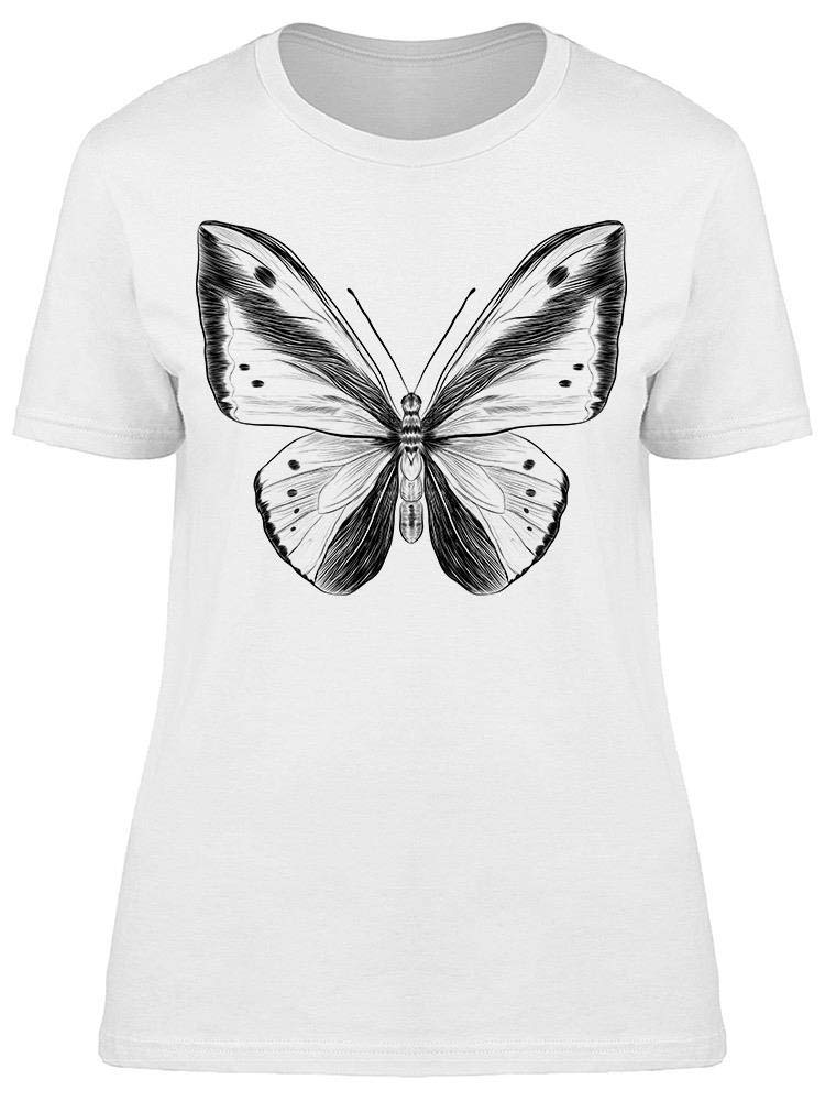 Smartprints Morpho Butterfly Black T-Shirt for Women - Stylish Casual Wear for Everyday Outfits & Summer Fashion