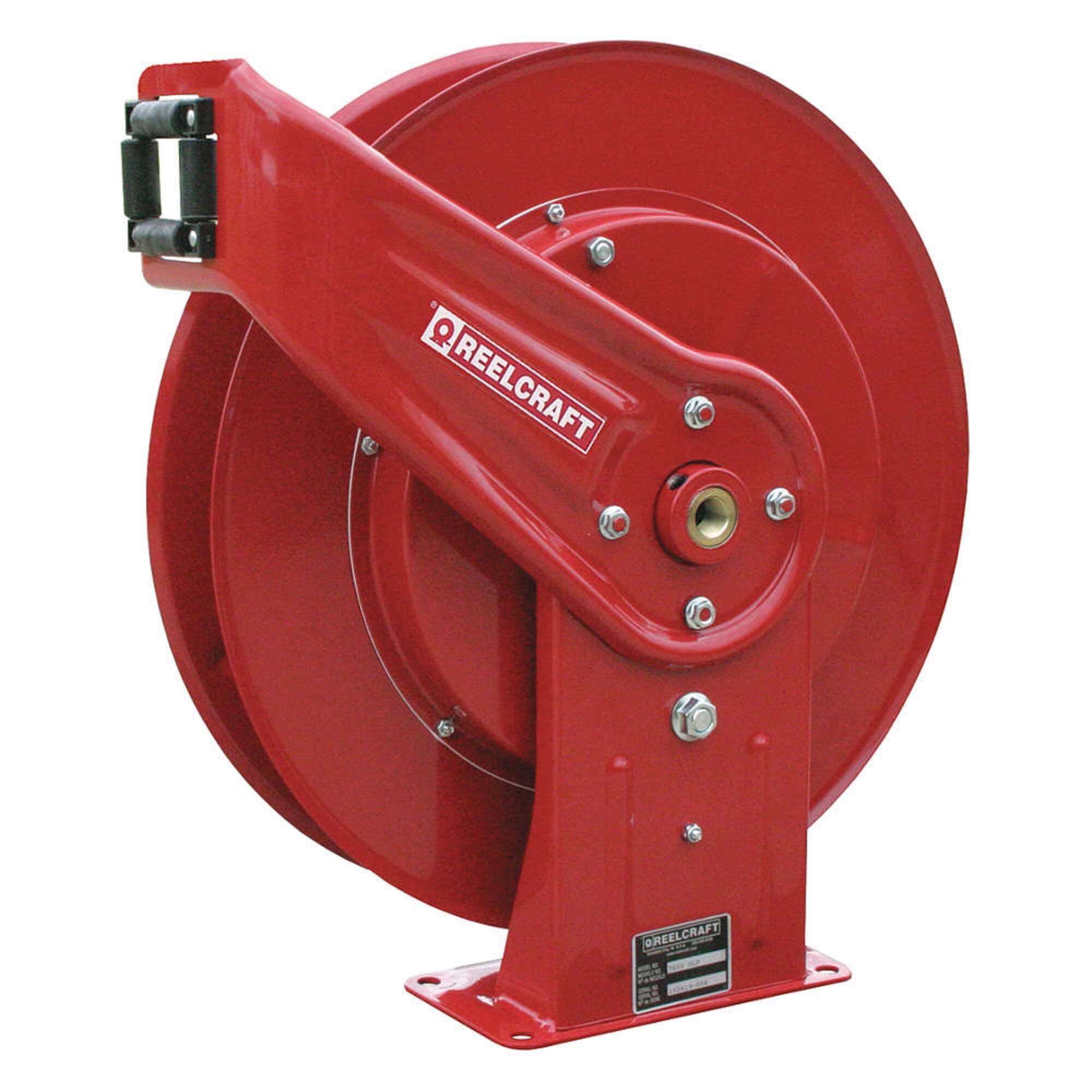 Heavy Duty Spring Retractable Hose Reel 70 ft - Reelcraft 7600 OLB for Air & Water (Hose Not Included) - Ideal for Garage, Workshop, and Industrial Use