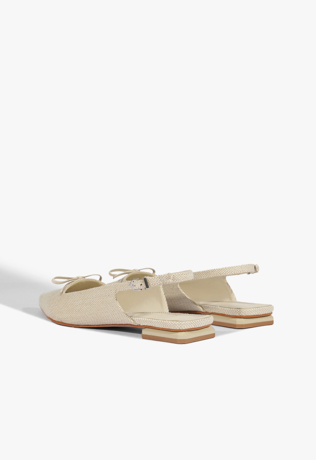 Violetta White Linen Ballet Flats for Women - Comfortable & Breathable Summer Shoes for Casual Wear, Office, and Travel
