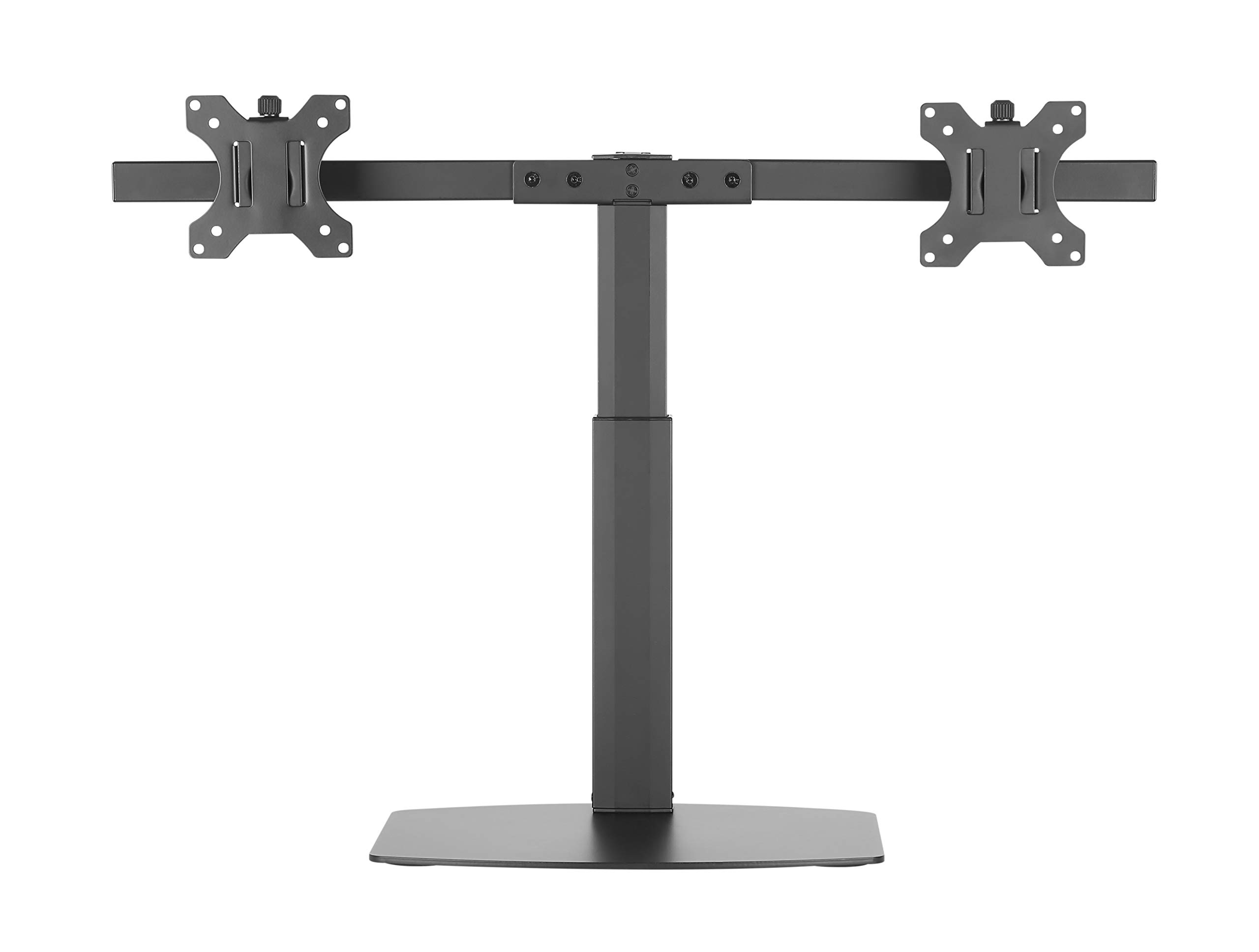 Amer Dual Screen Pneumatic Vertical Lift Monitor Stand - Adjustable Height for 17'' to 27'' Monitors | Ergonomic Workstation Solution for Office & Gaming Setup
