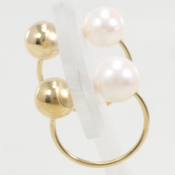 18K Yellow Gold Pearl Earrings for Women - Classic Elegant Stud Earrings for Wedding, Party & Everyday Wear