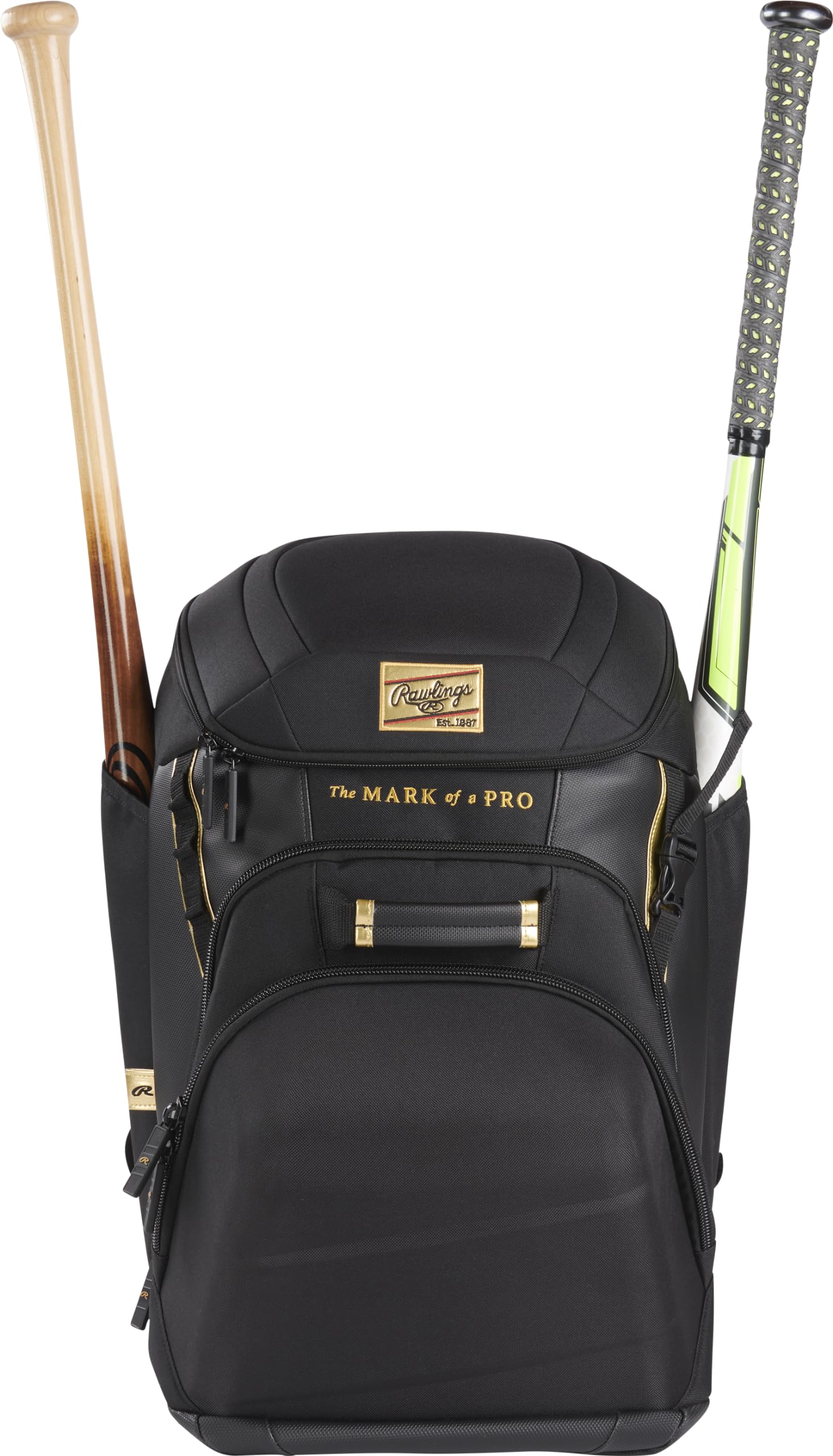 Rawlings Gold Collection Backpack Equipment Bag for Baseball & Softball - Durable Sports Gear with Multiple Style Options | Perfect for Games, Practice & Travel