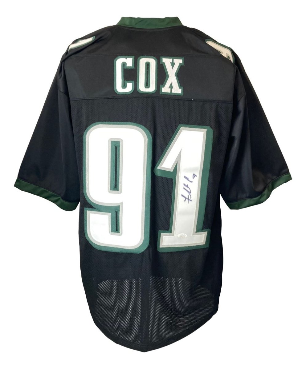 Authentic Fletcher Cox Philadelphia Eagles Signed Black Football Jersey with JSA COA - Perfect for Eagles Fans, Sports Memorabilia Collectors, and Game Day Display