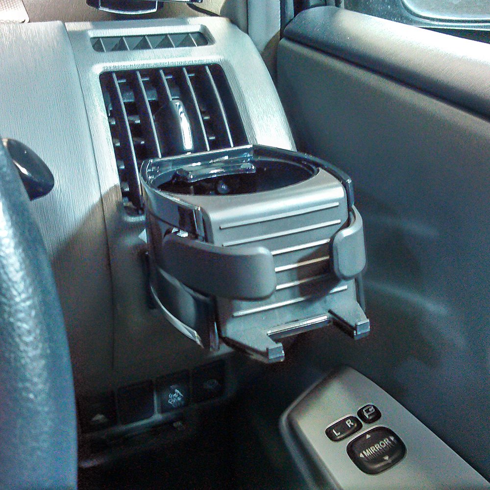 MIRAREED JDM Cup Holder Cell Phone Mount - Universal Car Phone Holder for iPhone Samsung - Black SP-205 - Perfect for Road Trips & Daily Commute