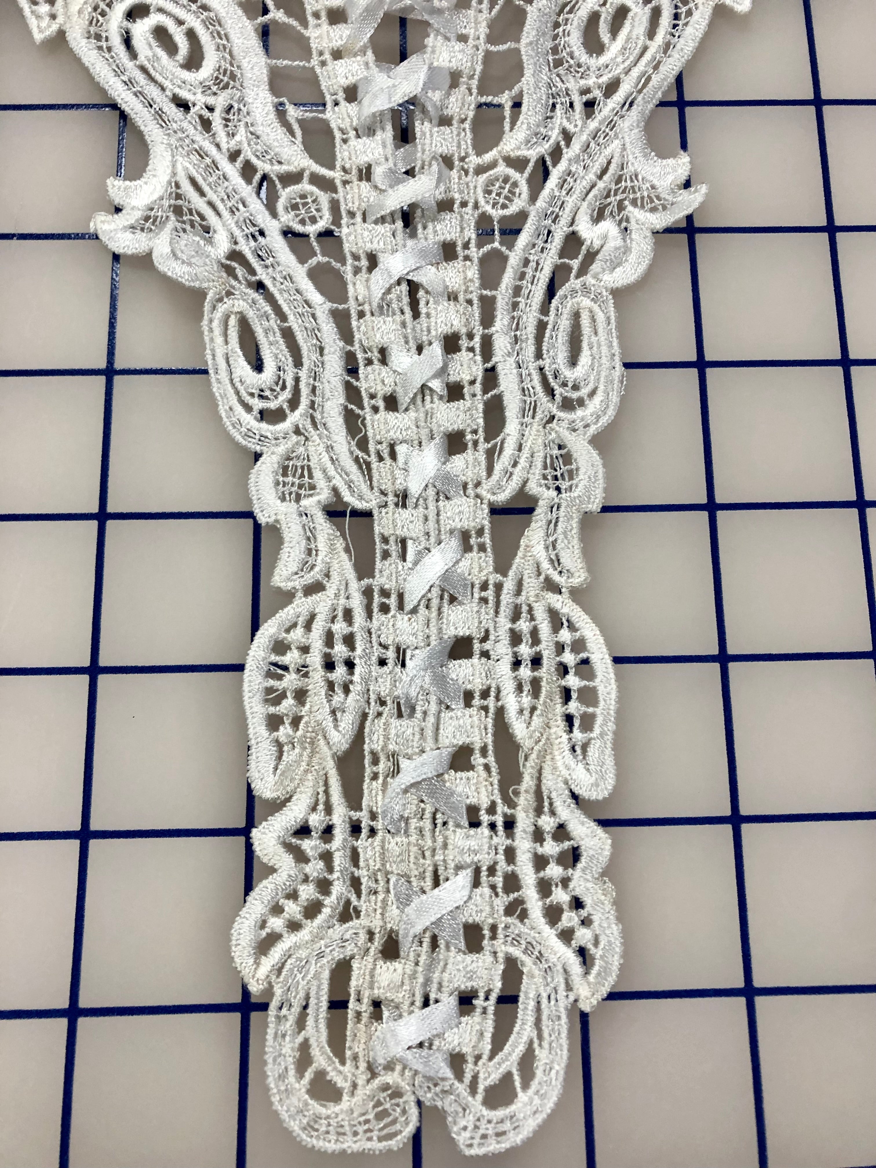 Elegant Winter White Venise Lace Corset Dress with Applique Details - Perfect for Weddings, Parties & Special Occasions