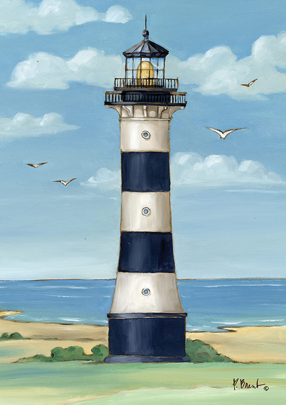 **Toland Home Garden 109856 Cape Canaveral Lighthouse Beach Flag – 28x40 Inch Double-Sided Outdoor Garden Flag for Yard, House, and Coastal Decor – Perfect for Beach-Themed Parties, Coastal Homes, and Summer Backyard Decorations**