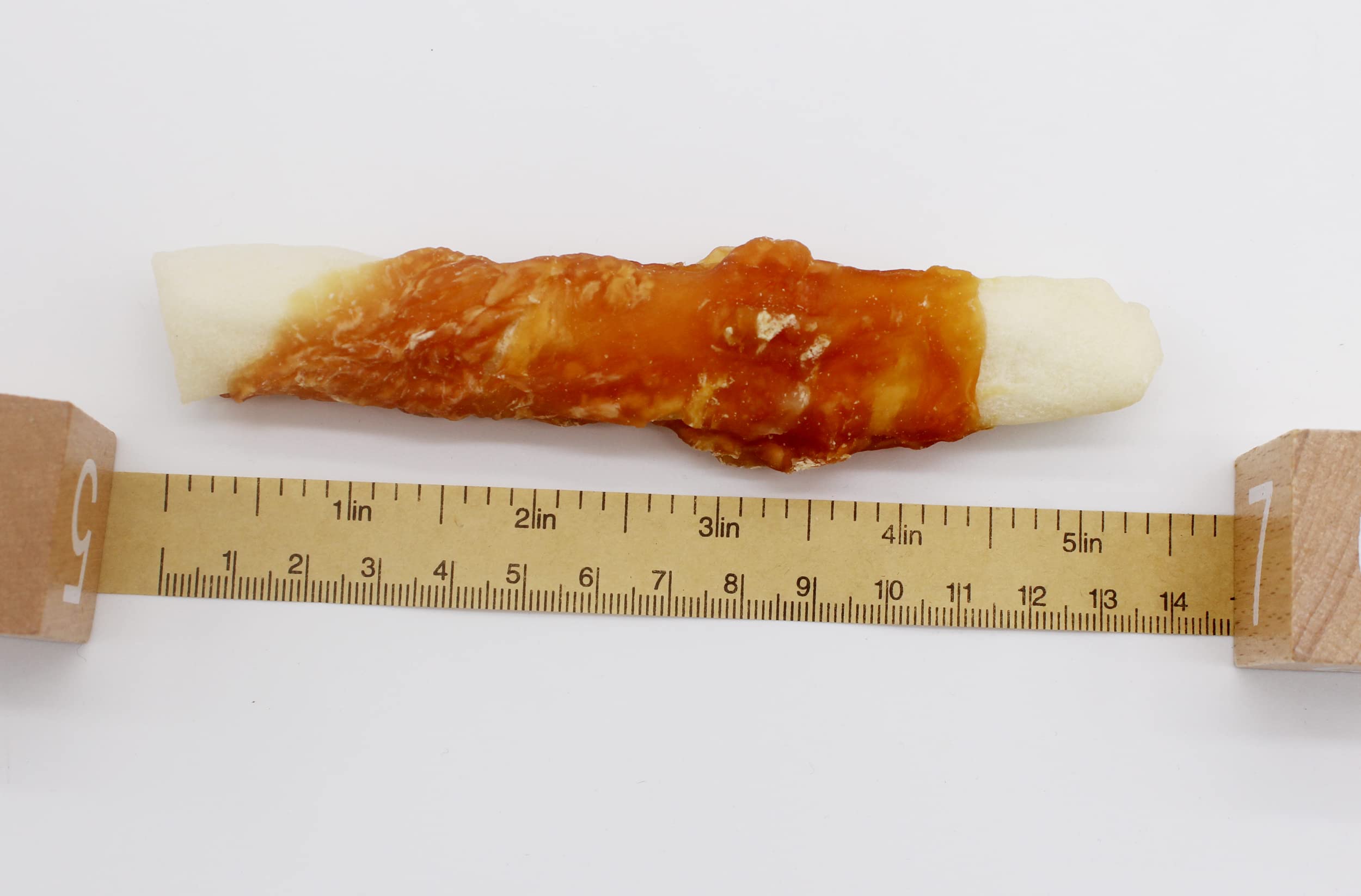 Premium Chicken Wrapped Rawhide Dog Chews - Healthy, Long-Lasting Dental Treats for Large Breed Dogs (1 lb/454g) - Perfect for Training Rewards & Anxiety Relief