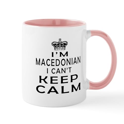 White/Pink Inside - I Am Macedonian I Can Not Keep Calm Mug