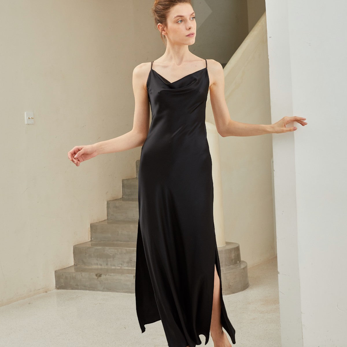 Luxury Mulberry Silk Chemise Nightgown for Women - Soft & Breathable Sleepwear - Perfect for Bridal Lingerie, Honeymoon & Romantic Nights