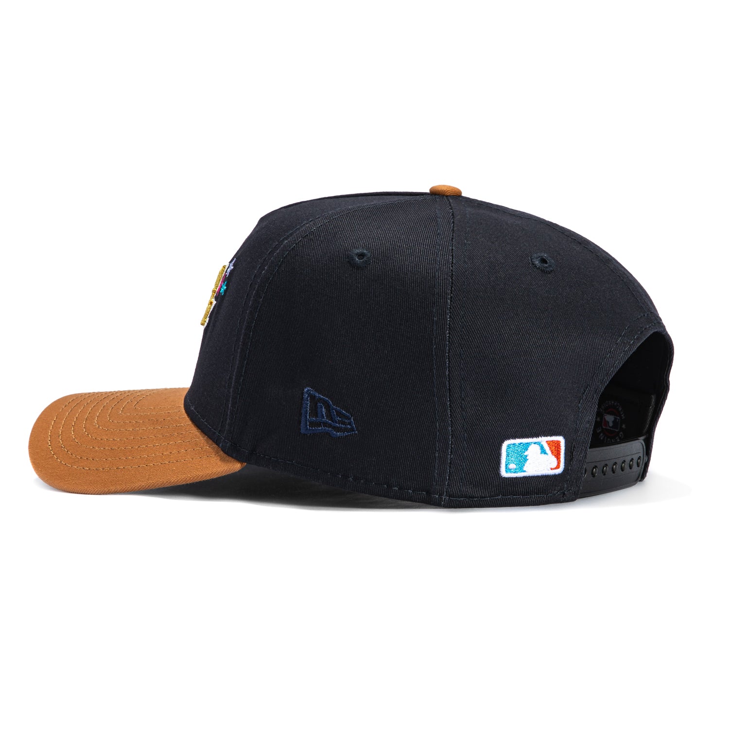 New Era 9Forty A-Frame Atlanta Braves 2025 All-Star Game Patch Snapback Hat - Navy & Khaki | MLB Baseball Cap for Men & Women | Game Day, Streetwear Fashion