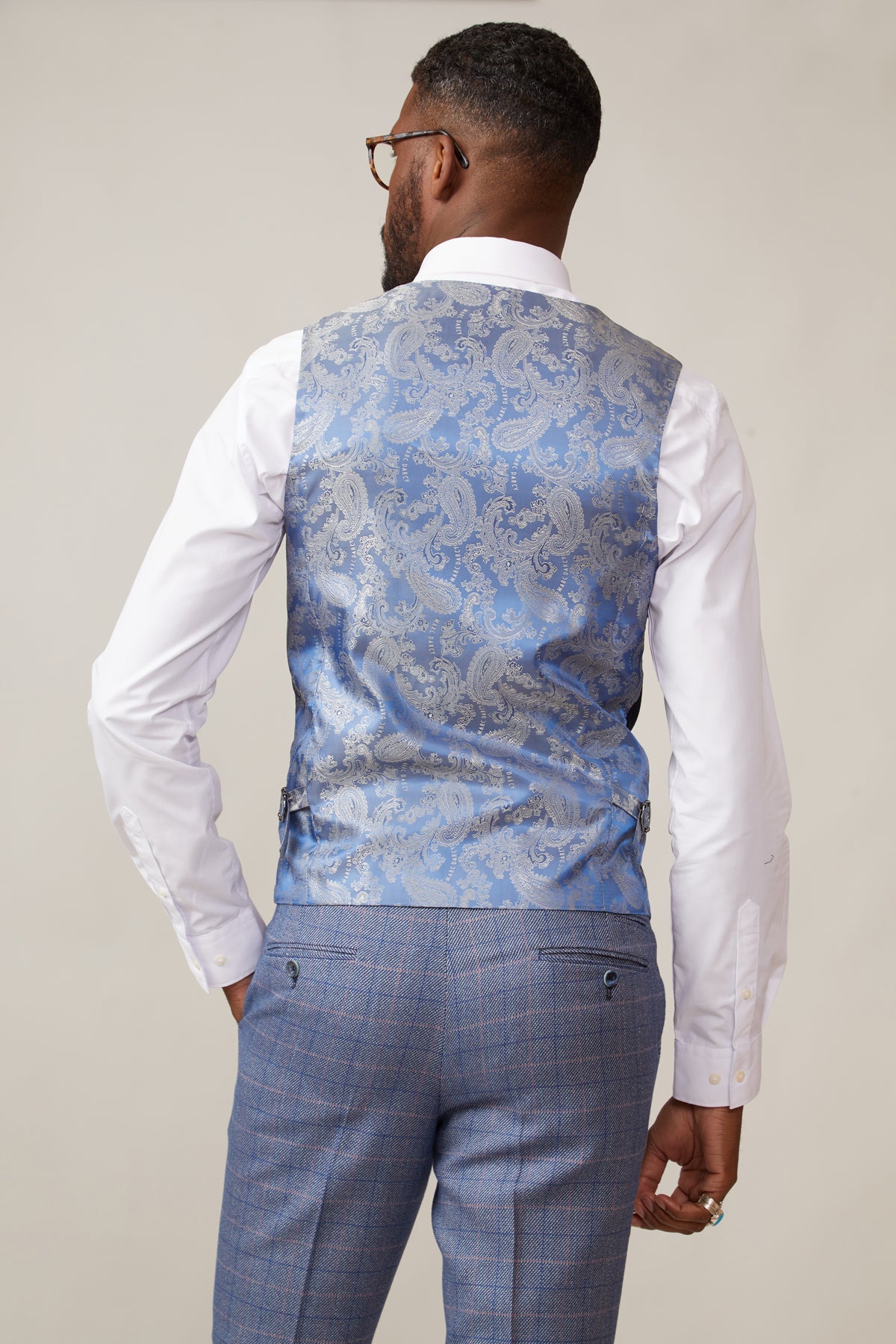KELVIN Navy Blue Single Breasted Waistcoat Vest for Men - Formal Office Wear & Wedding Attire
