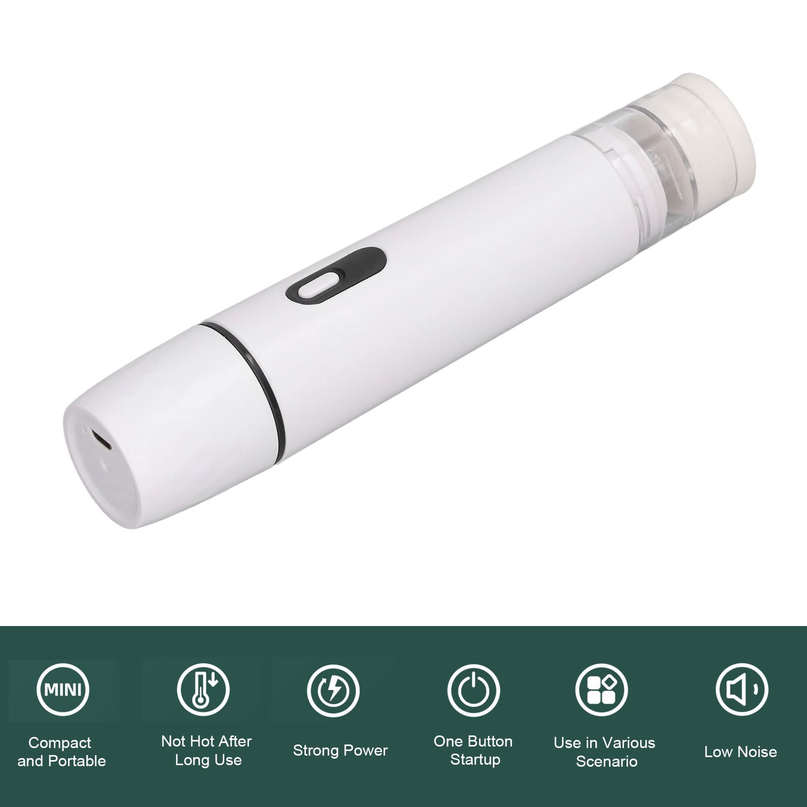 **Cordless Electric Air Pump Vacuum Sealer - Handheld Automatic Food Vacuum Sealing Machine for Fresh Food Storage | Compact & Portable for Kitchen, Travel & Camping (White)**