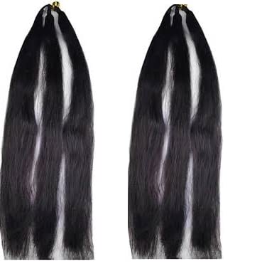 Baal Black Synthetic Hair Prandi/Choti - 2-Pack Braiding Hair Extensions for Women & Girls | Perfect for Cosplay, Weddings & Daily Styling