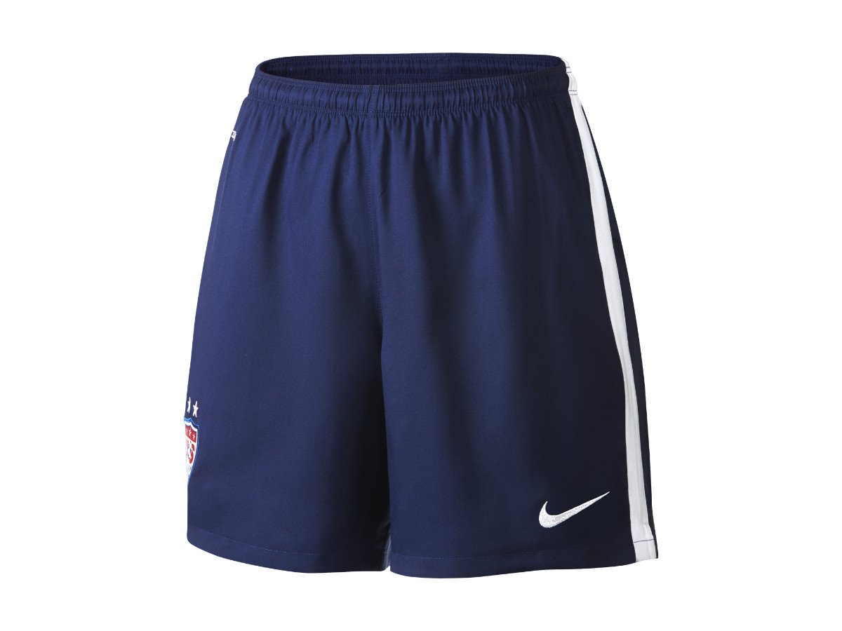 Nike Women's USA Stadium Away Athletic Shorts - Loyal Blue & White - Large Size - Perfect for Running, Gym Workouts & Casual Wear