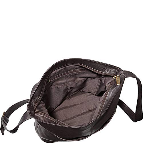 Le Donne Genuine Leather Shoulder Bag with Two Slip Pockets - Perfect for Work, Travel & Everyday Use
