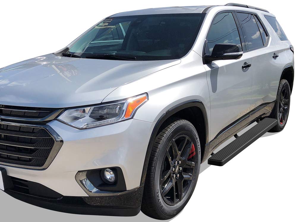APS Premium 5-Inch Black Running Boards for Chevy Traverse 2018-2023 | Heavy Duty Side Steps | Perfect for Off-Roading & Truck Accessories